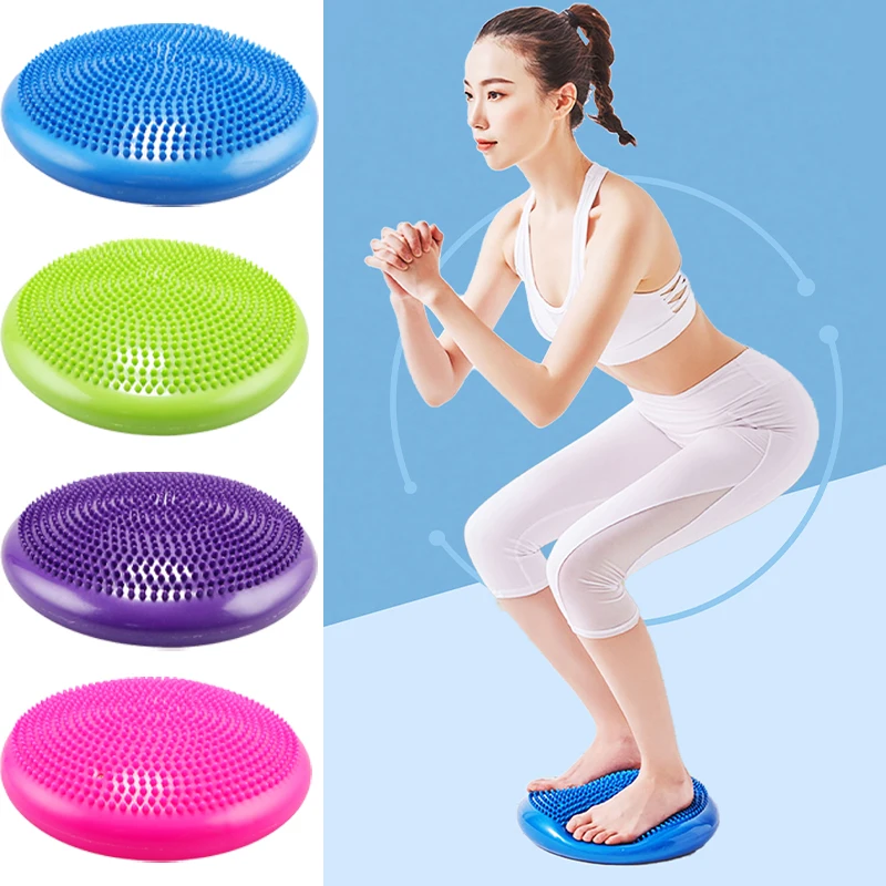 

33cm Durable Inflatable Yoga Massage Ball Pad Universal Sports Gym Fitness Yoga Wobble Stability Balance Disc Cushion Yoga Ball