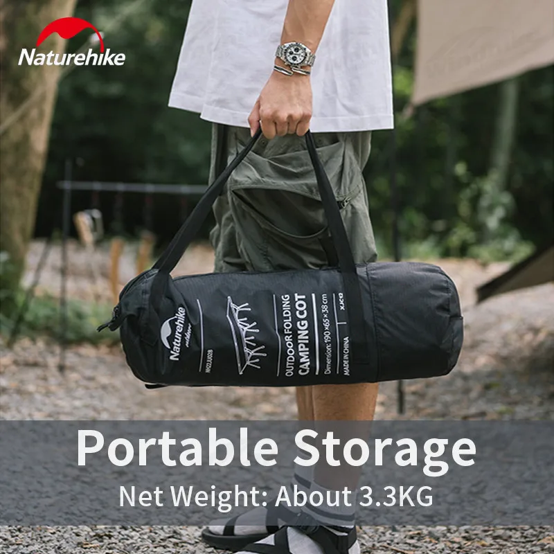 Naturehike складная походная кровать 190*65 см уличная портативная нейлоновая сетчатая