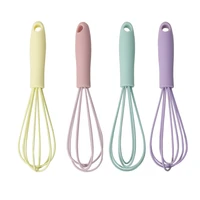 color mini silicone egg beater stainless steel handle egg mixer batter cream mixer