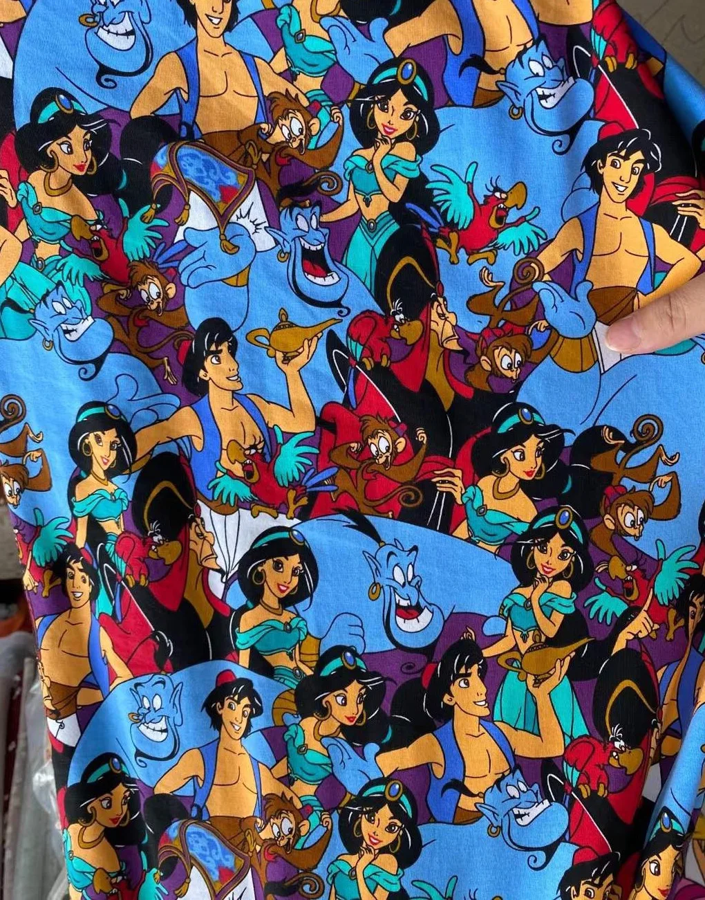 Трикотажная хлопчатобумажная ткань для шитья эластичная лайкра Принцессы