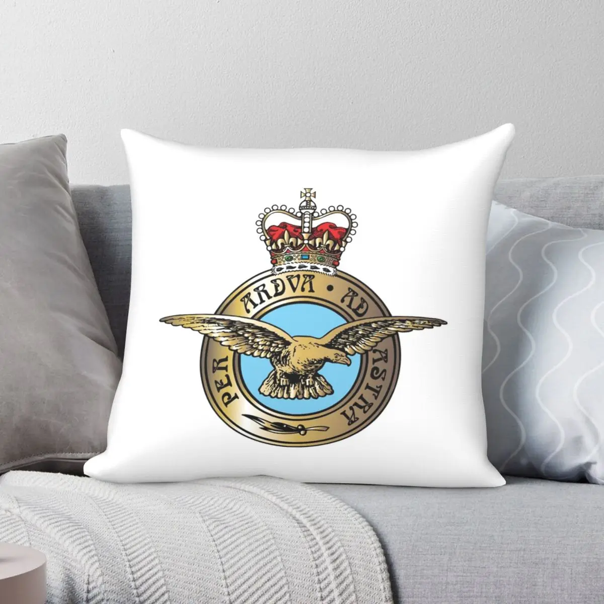 

Чехол для подушки Royal Air Force, полиэстеровый льняной бархатный чехол на молнии с принтом, декоративный чехол для домашней подушки, 18 дюймов