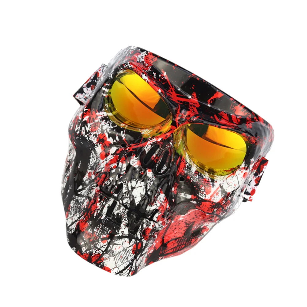 

1PC Design Goggles Motorcycle Protective Goggles Face Mask Goggle Cycling Face Guard Red Lens