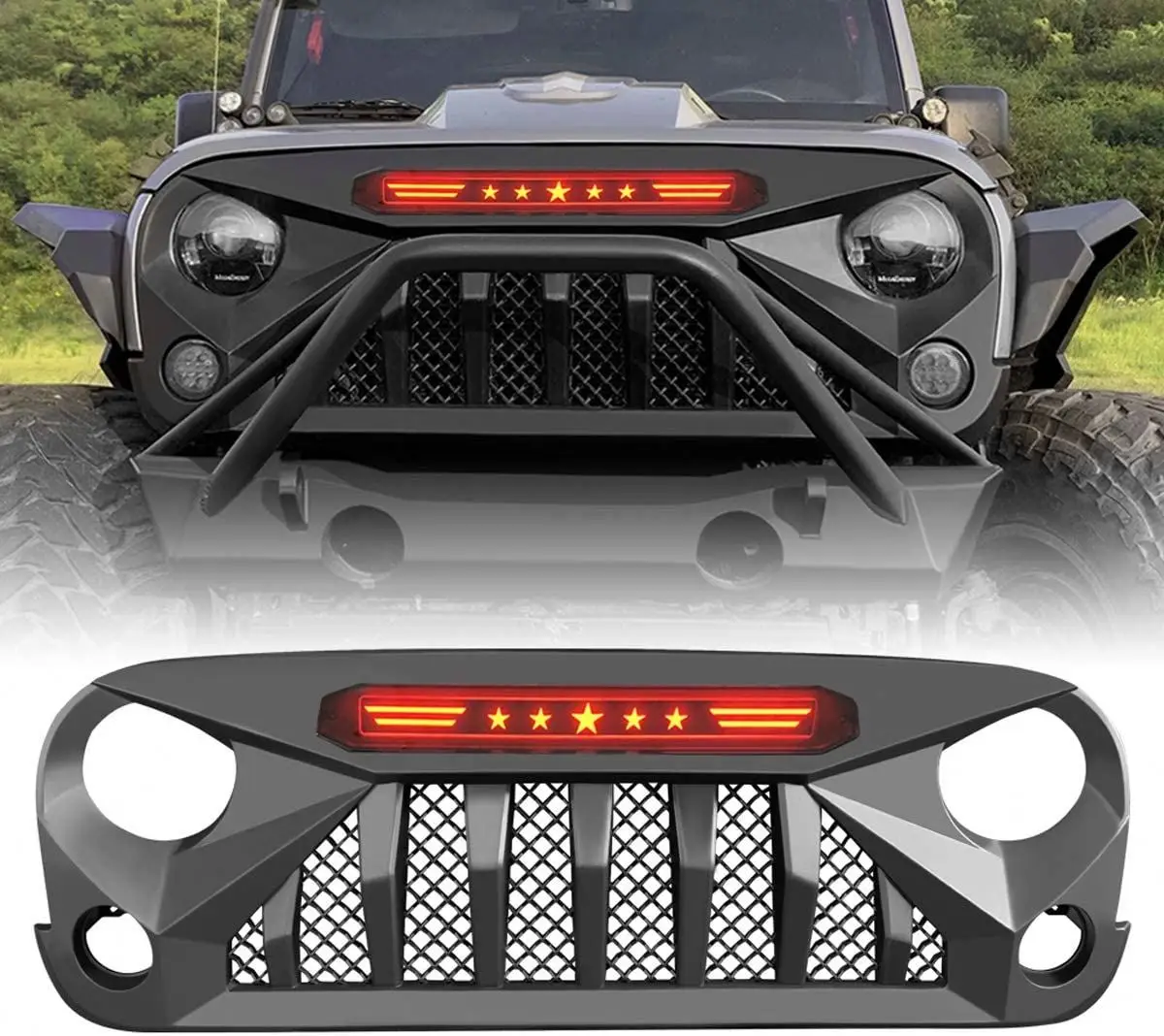 Аксессуары Spedking JK 4x4 для бездорожья передняя решетка автомобиля JEEP WRANGLER