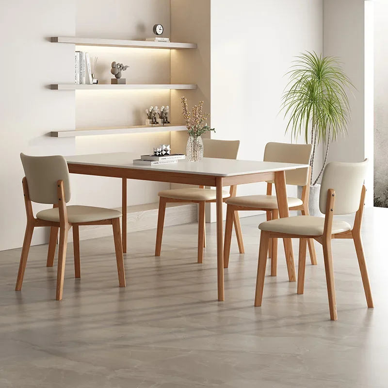 Европейский дизайнерский обеденный стол белый многофункциональный современный