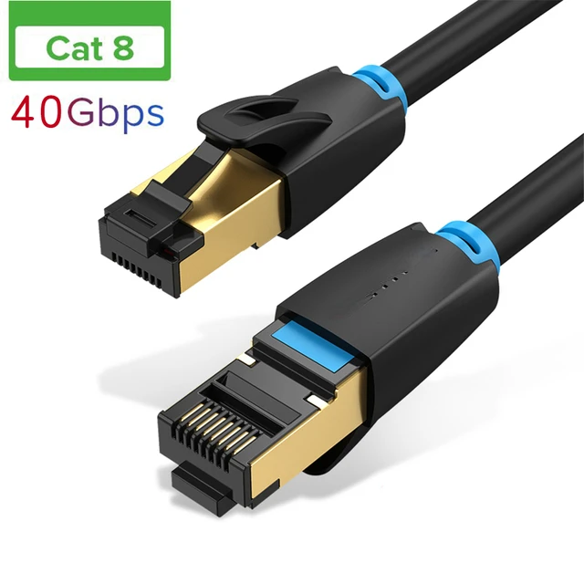 

Vention Cat8 Ethernet Cable STTP 40Gbps 2000MHz Cat 8 RJ45 Network Lan Patch Cord for Router Modem Internet RJ 45 Ethernet Cable