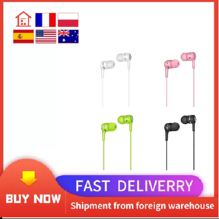 

Simple Universal In-ear Headphones Inline Computer Phone With Wheat Headset Wire Headset Bluetooth Earphone V4.2 Stereo