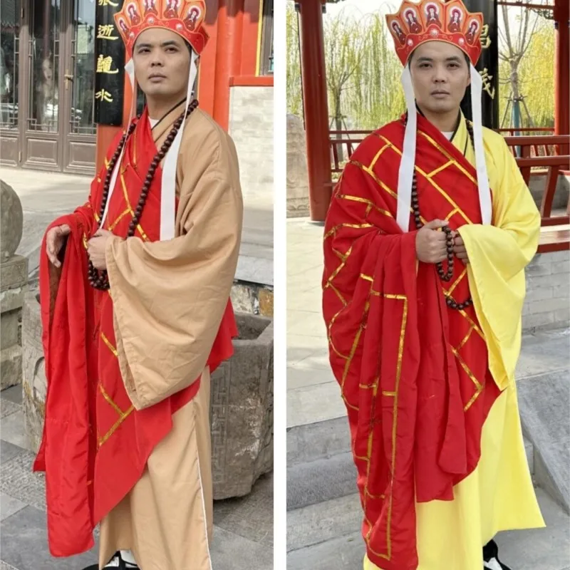 Цельнокроеное платье-монах подставка kasaya для взрослых шапка с бусинами