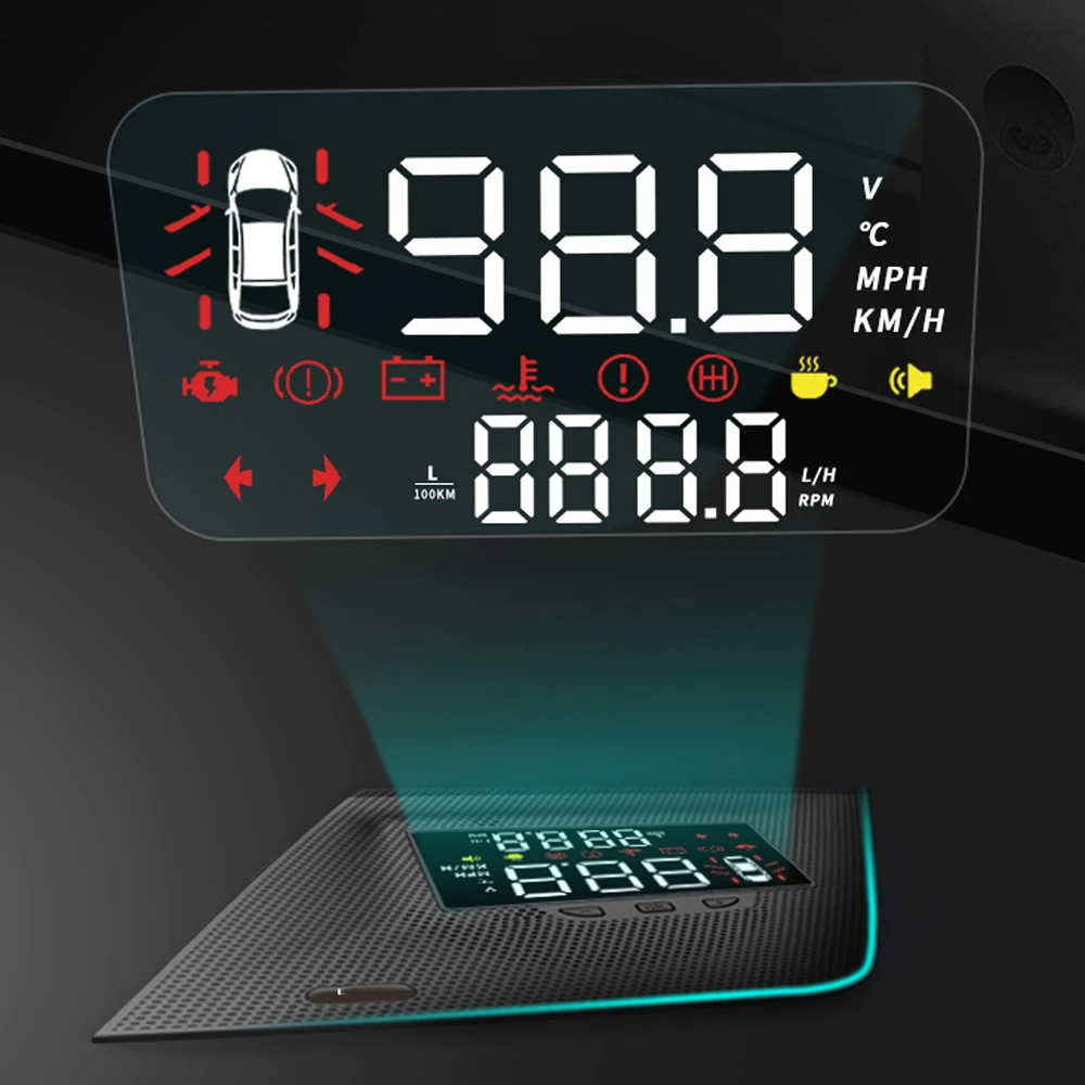 

For Lexus ES XZ10 2018-2021 Mirror HUD Auto Car Head Up Display Windshield Screen Projector Security Alarm Overspeed RPM Voltage