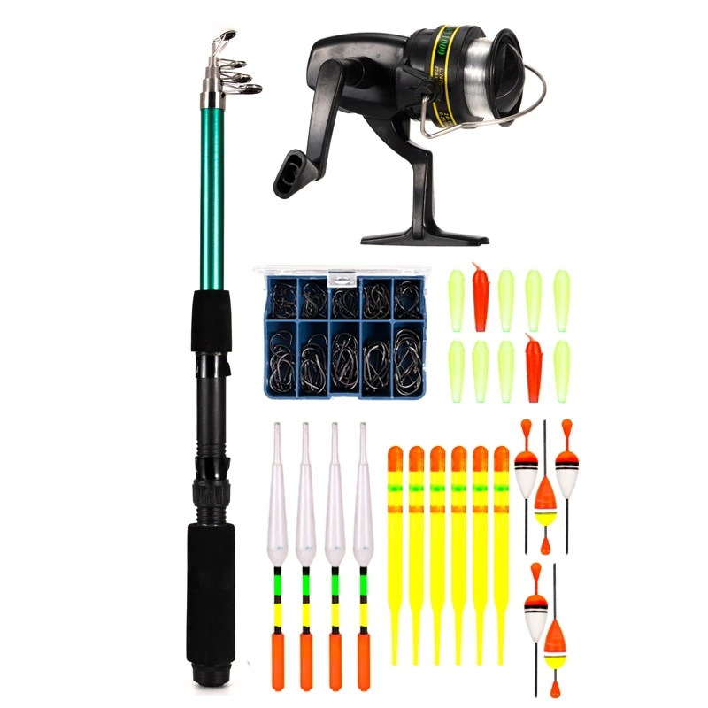 

Fishing Gear Set Combination Fishing Tackle Tools Equipment With 1.6M Rod Fish Reel For Saltwater Freshwater Fishing