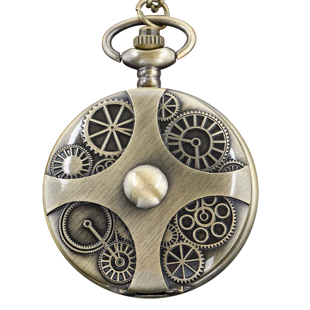 Рельефные кварцевые карманные часы