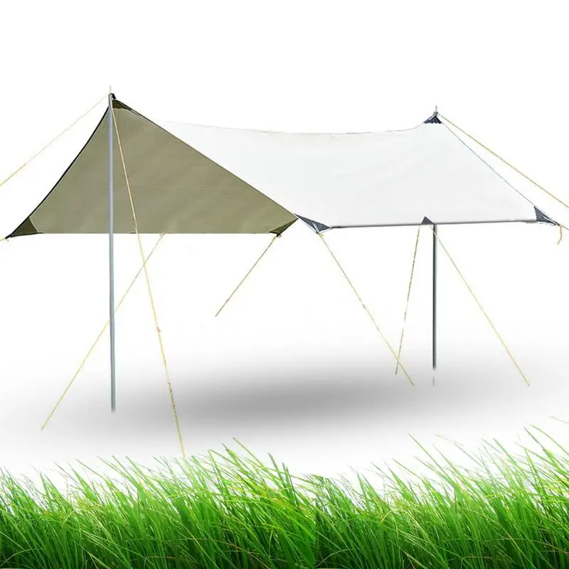 

Rain Fly Tent Tarp Set Backpacking Survival Shelter By Lightweight Ripstop Fabric Fast Set Up Stakes And Ropes Included For