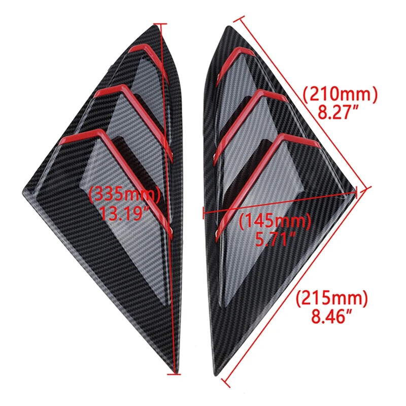 Для Honda Civic 2016-2021 седан задняя боковая вентиляционная четверть оконная жалюзи