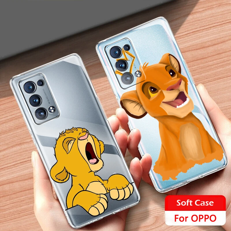 

Disney The Lion King Art For OPPO Find X5 X3 F21 Neo Lite A96 A57 A74 A76 A72 A55 A54S A53 A53S A16 S A9 Transparent Cover