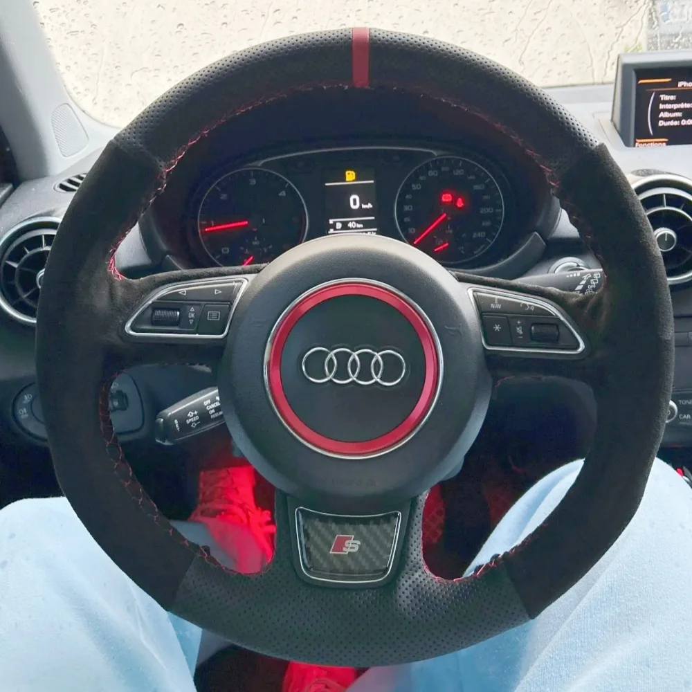 Изготовленный на заказ оплетка руль автомобиля 100% подходит для Audi TT TTS (8J) 2006-2014 A3 S3
