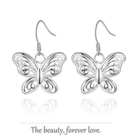 shining butterfly 925 sterling silver earrings charming lady girls women gifts party gift western style hot sale jewelry 2022
