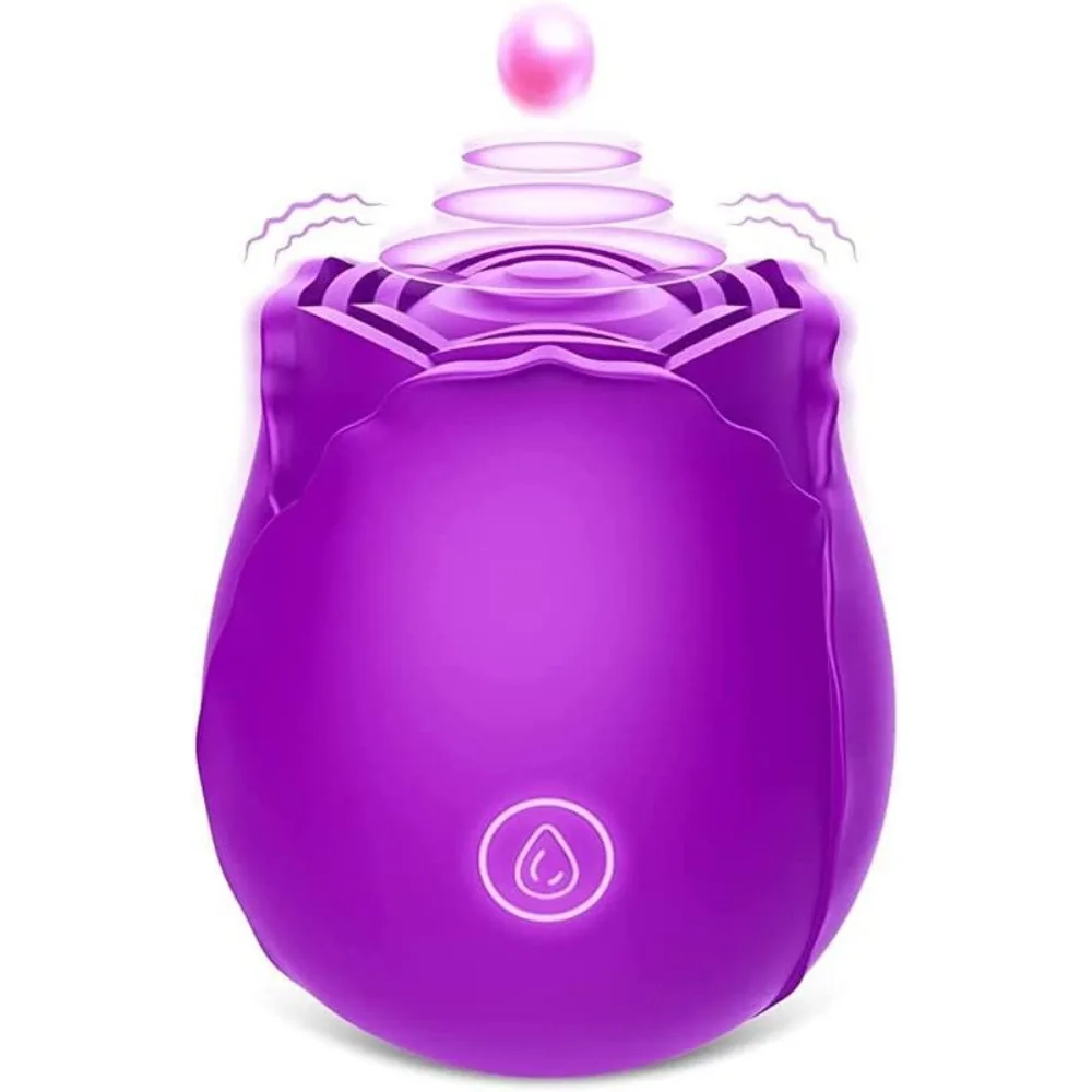 Секс-игрушка Rose с вибратором для сосания языка женщин 10 режимов стимуляция