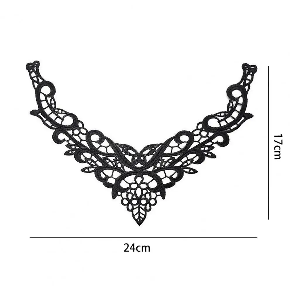 Вышитый кружевной воротник с V-образным вырезом аппликация в виде бабочки