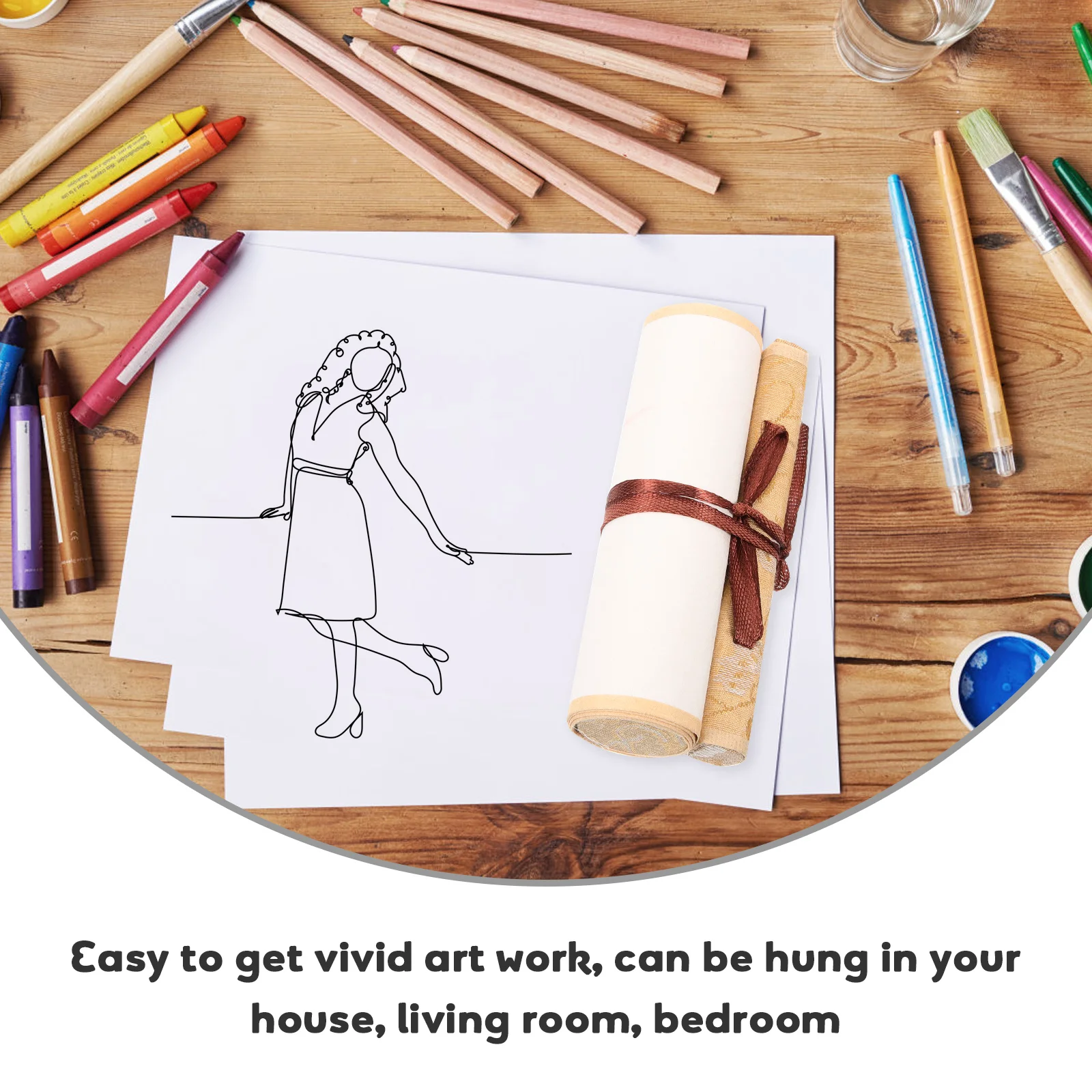 Скрутки для каллиграфии красный ретро подвесная бумага рисования рисунок