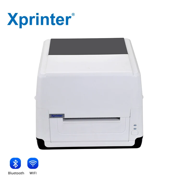 Фото Принтер этикеток Xprinter T451B с автоматическим резаком, 4 дюйма, 4x6, для прямой печати наклеек, термотрансферный, с карбоновой лентой, для самоклеящихся этикеток №4