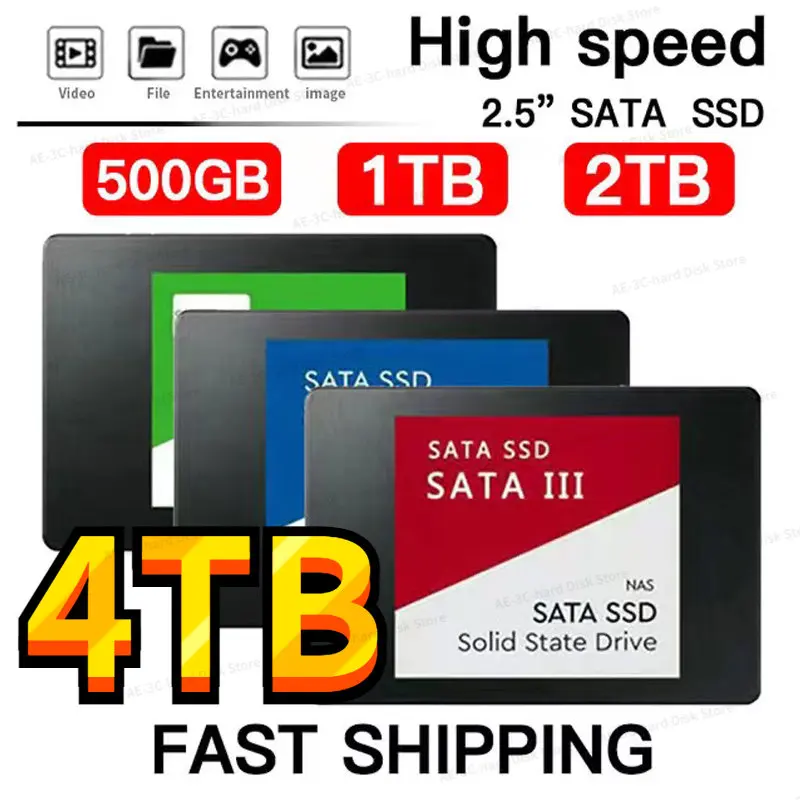 

4TB Fast SATA SSD 2.5Inch High Speed SSD 480GB 500GB HD 4TB Internal SSD 2TB Solid State Drive For Laptop SSD Notebook
