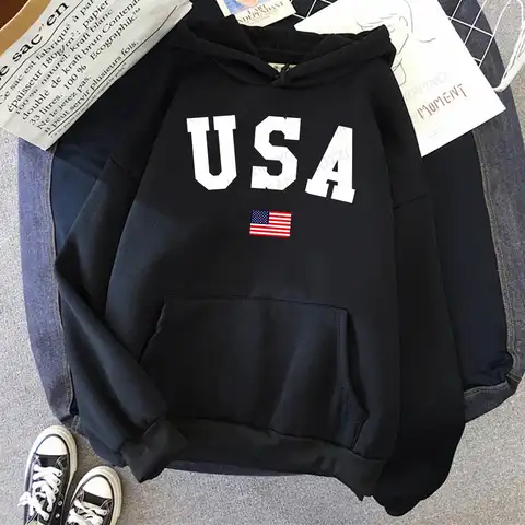 Usa Flag Hoodie Men Women Fashion American Flag Hoodies Long Sleeve Hoodie Spring Autumn Pullovers Women Sweatshirt Coat Girl