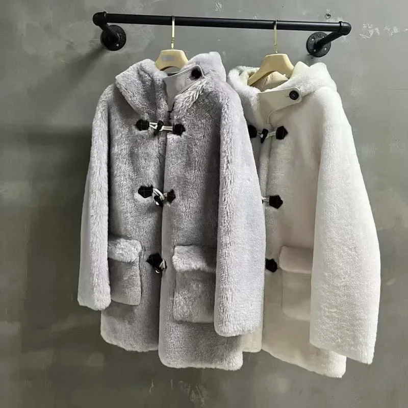 Зимнее женское пальто 2024 новая модная высококачественная одежда из натурального