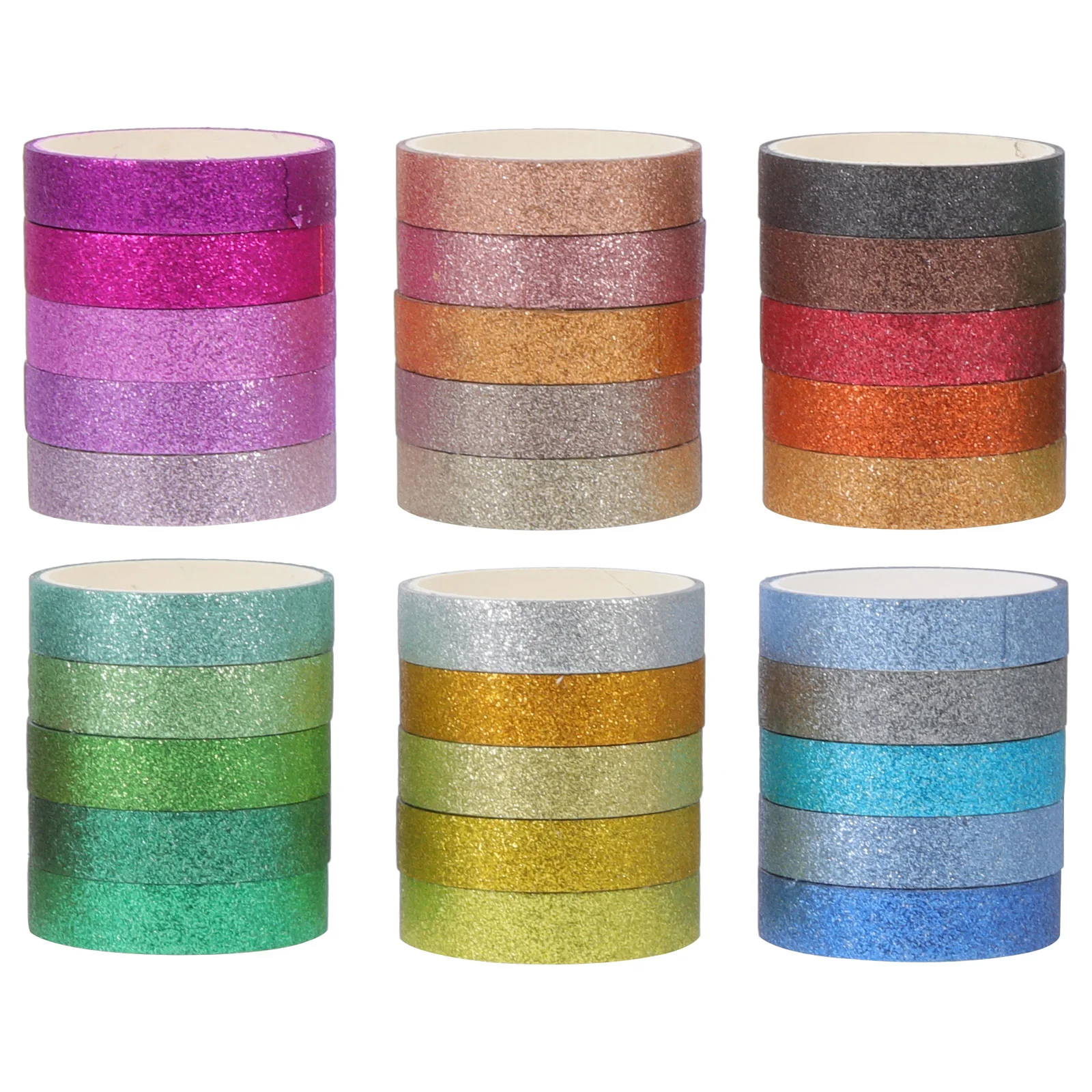 

30 Rolls Glitter Washi Paper Tapes Diy Scrapbooking Tapes Decorative Tapes