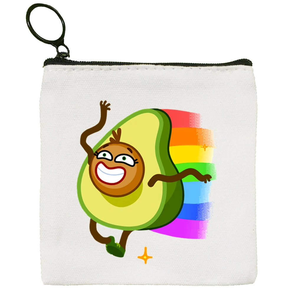 Graphic Avocado Fruit Wallets Coin Pocket Vintage Male Purse Function Boy and Girl Wallet Cute Harajuku Kawaii Card Holders