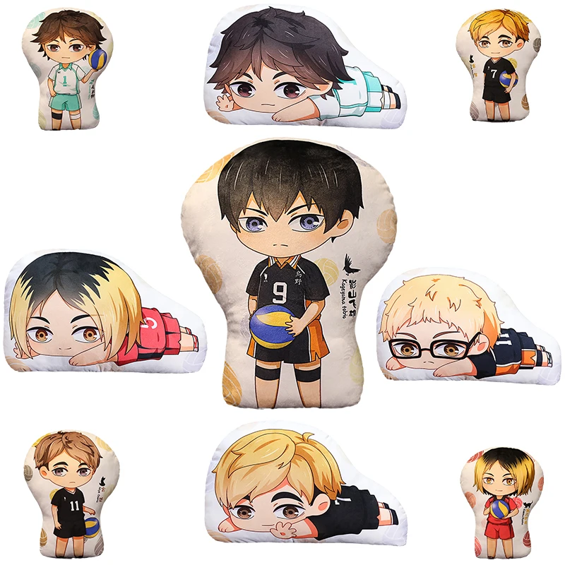 

Плюшевая игрушка Haikyuu анимэ кукла для волейбола, мягкая кукла Haikyuu Hinata Shoyo Tobio Kageyama, плюшевая подушка, детская игрушка, подарок для девочек, 20 с...