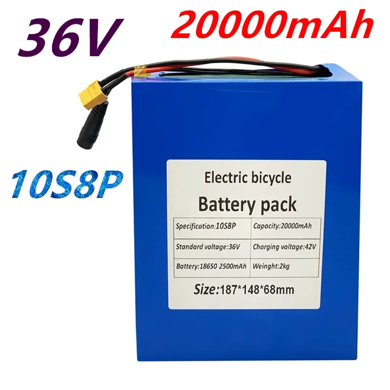 

Nouveau 36V 20Ah 10S8P 250W 1000W 20000Mah Battery 42Vlithium Battery Pak With 30A bms For Ebike Electric Car Motorcycle Scooter