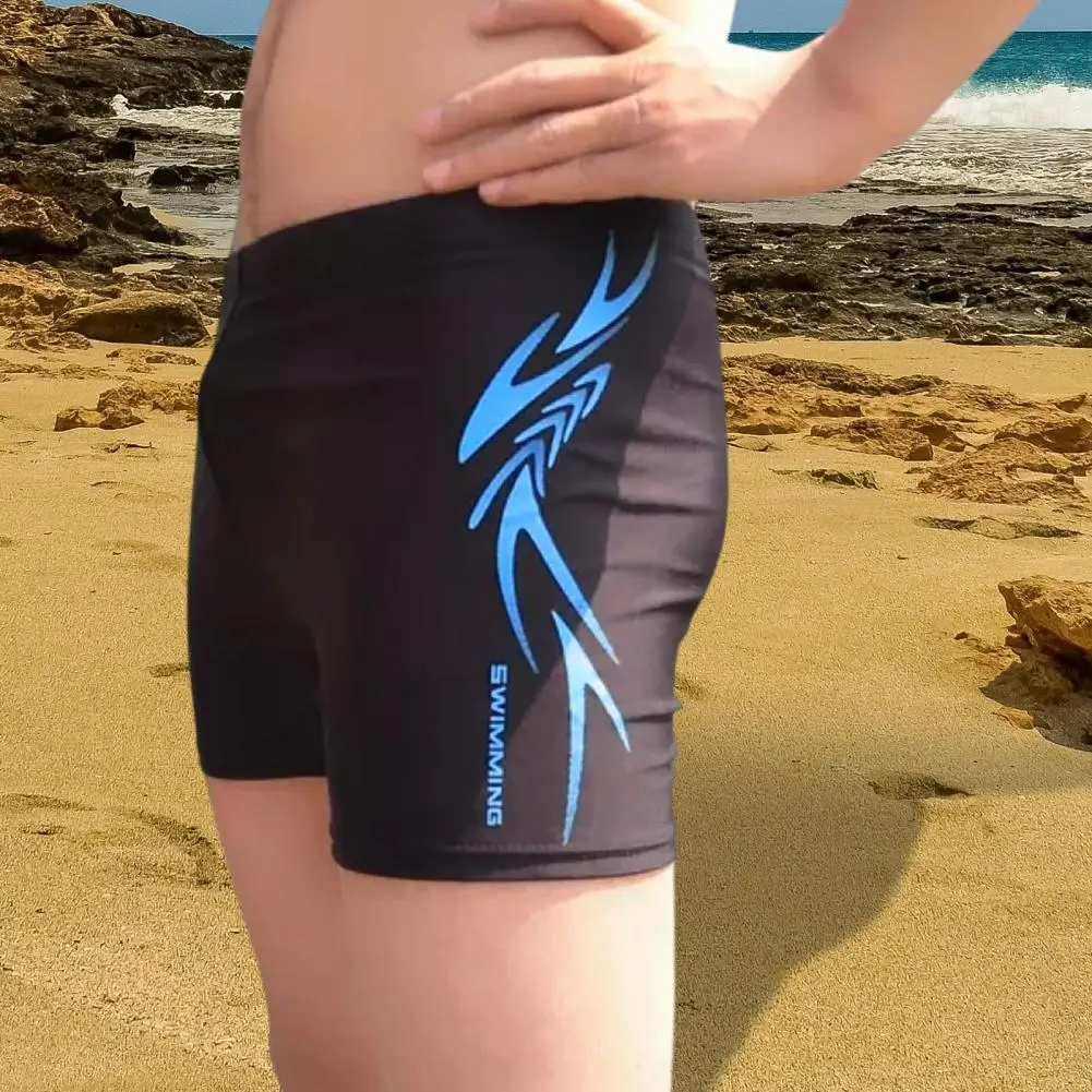 

Swimming Pants Popular Fire Pattern Elastic Compact Swimming Pants for Vacation Swimming Trunks Swimming Pants