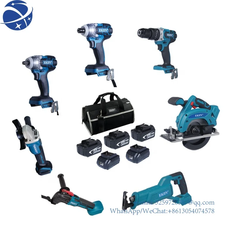 China factory best price high quality lxt 18v 15pcs in one 21v  4.0A 5.0A 6.0A power tools cordless combos kits(15-tools) set