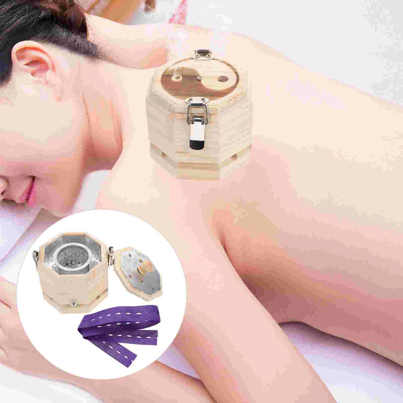 

Коробка Moxibustion Box палочки мокса горелка holderпластырь контейнер конусный ролик бездымные Инструменты Набор для пупка обработка древесины