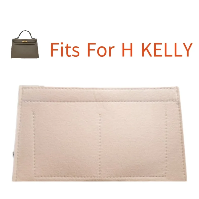 

For Kelly25/28/32 handbag Makeup bag Organize zipper bag insert base shaper felt Toiletry Storage Bags travel cosmetic bag girl