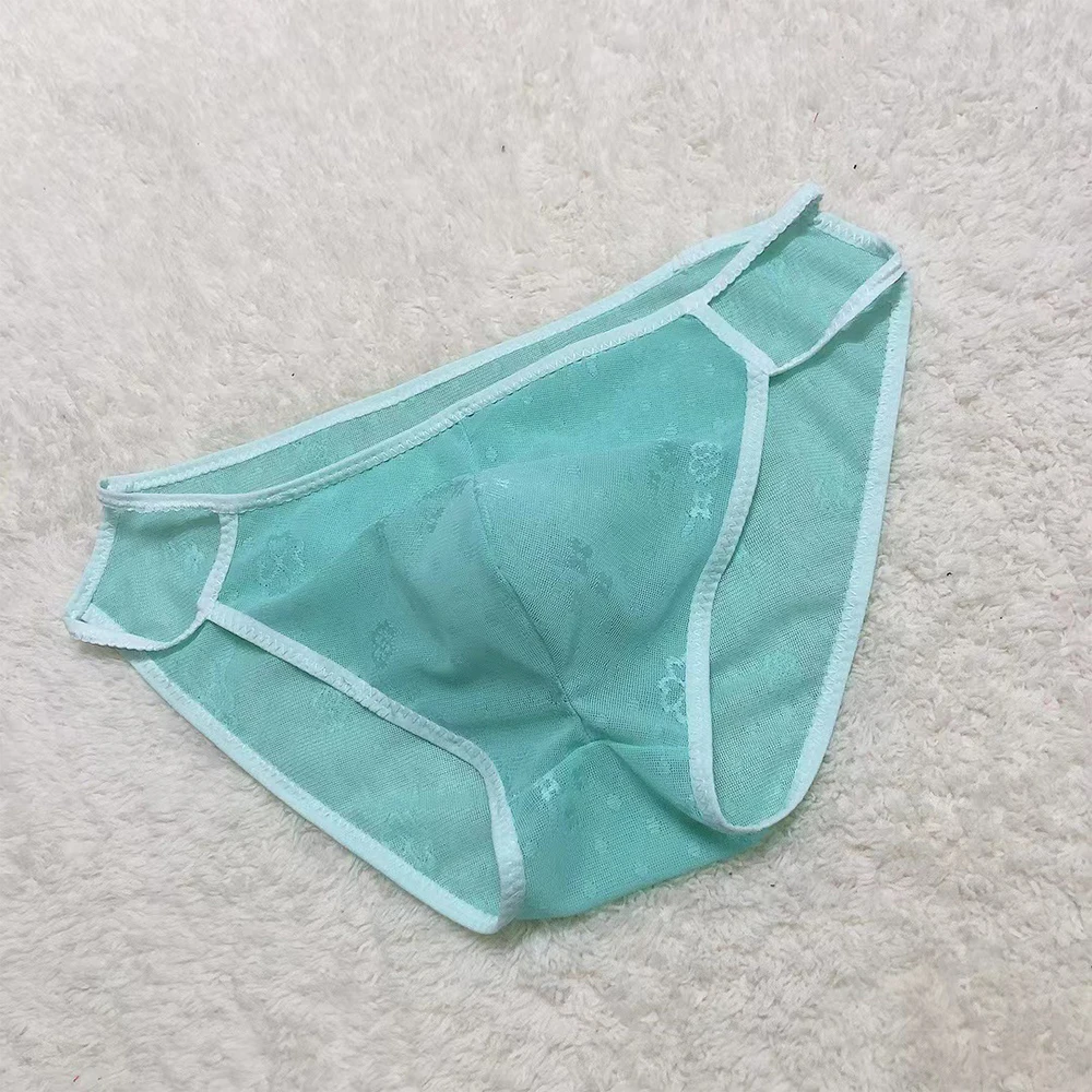 

Men Sexy Sheer Pouch G String Bikini Briefs Comfort Pattern Jacquard Plus Siz Thongs Gay Underwear Erotic Underpant Thin Panties