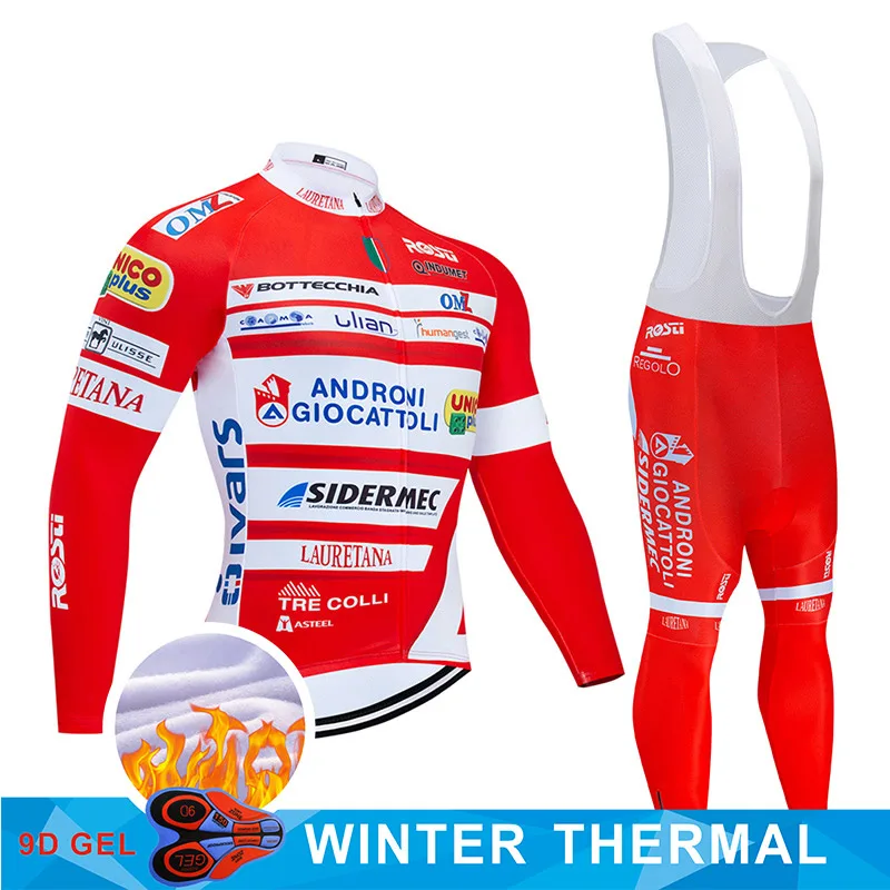 

Новинка 2022, комплект велосипедной одежды команды Италии из джерси 9D, униформа для горного велосипеда, красная велосипедная одежда, мужская зимняя теплая флисовая велосипедная одежда Cycli