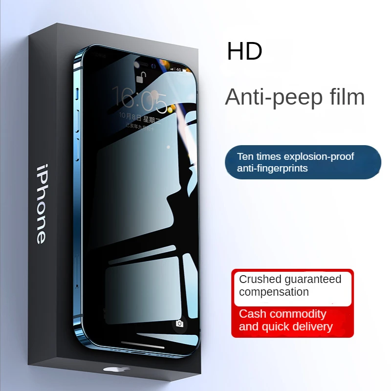 

9D Tempered Protective Glass For iPhone 12 13 Pro XR X XS Max Screen Protector Privacy Phone Film Frosted Glass Defend Dust
