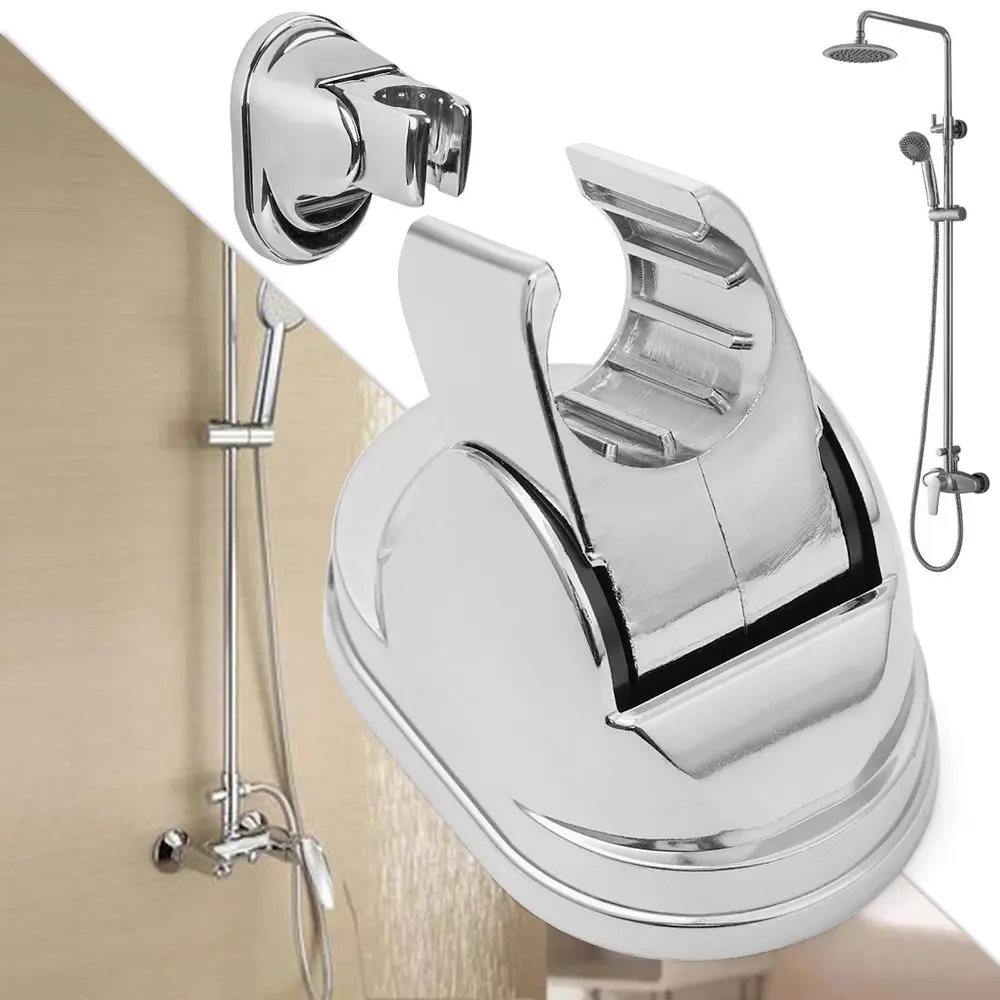 Adjustable Chrome Bathroom Shower Head Holder Hand Shower Bracket Wall Mounted ABS