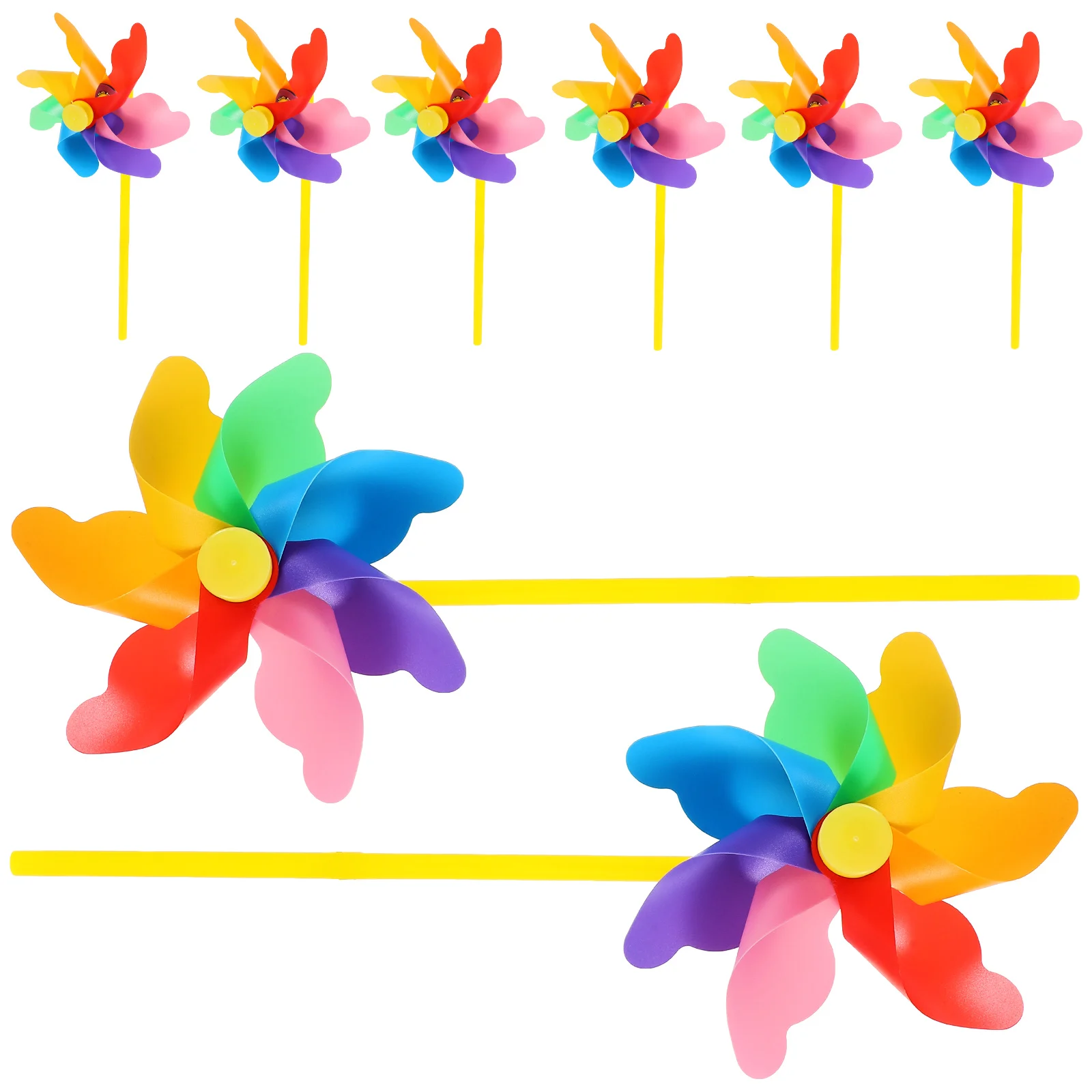 

8 Pcs Windmill Garden Bulk Toys Kids Sunflower Pinwheels Plastic Windmills The Yard Spinners Child Children's