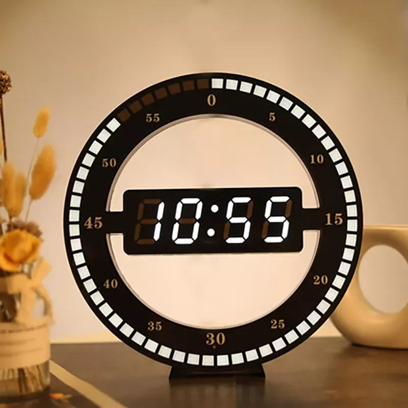 

Modern Led Digital Wall Clock 3D Luminous Mute Electronic Creativity Wall Clock Led Wall Clock Jump Second Clock Home Decoration