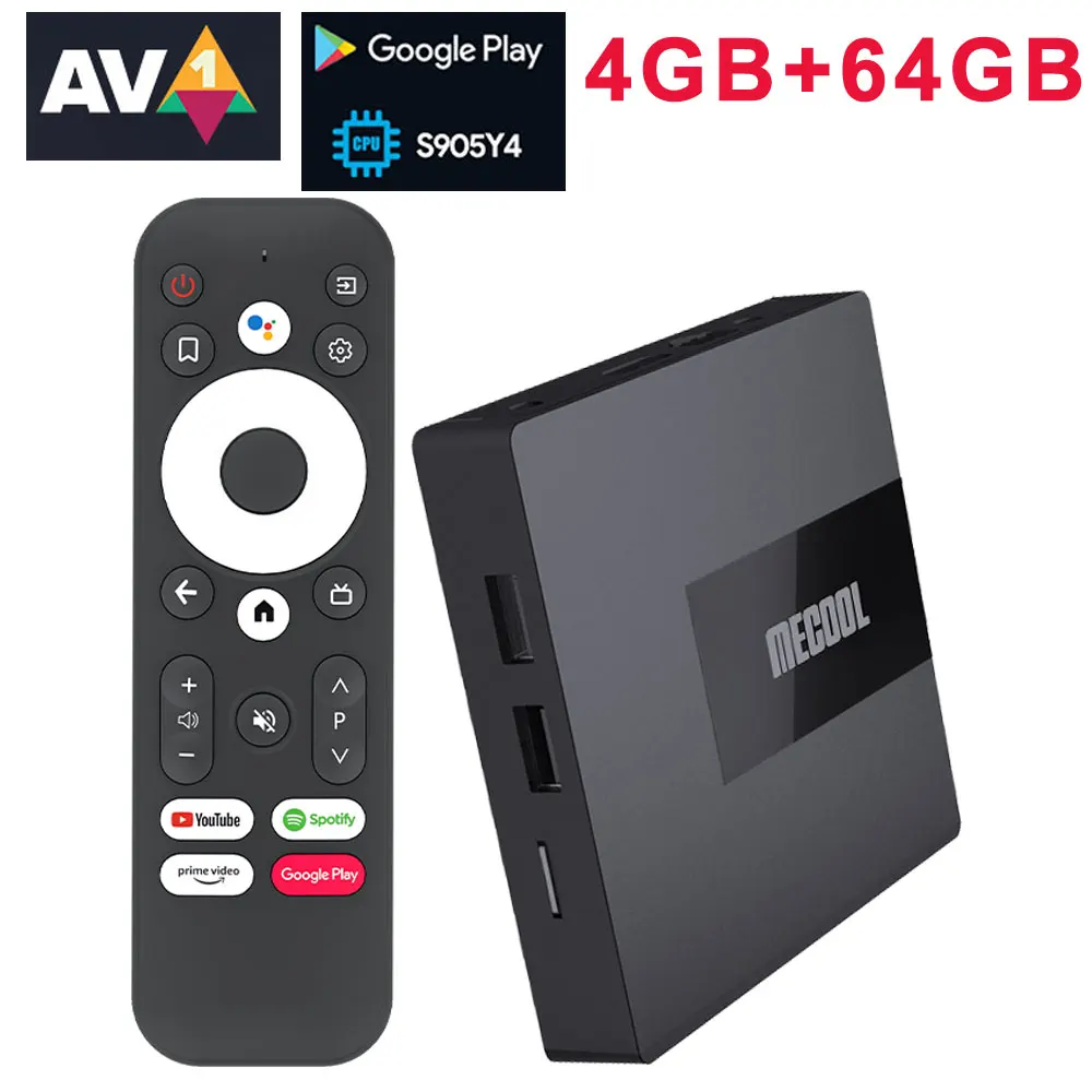 

Android 11 TV Media Player Mecool KM7 Google Certified 4G 64G Amlogic S905Y4 DDR4 Androidtv 5G WiFi Prime Video Set Top Box
