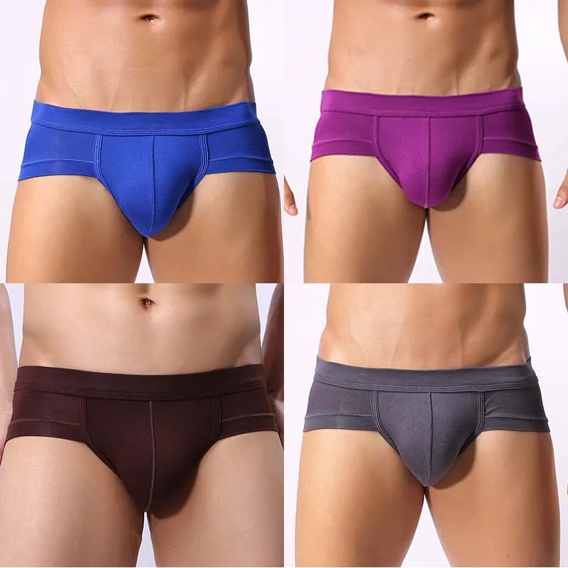 4 Pieces/ Lot Men's Underwear Briefs Multiple Colors Lightweight  Panties Men Sexy Underpants Briefs Underwear For Men