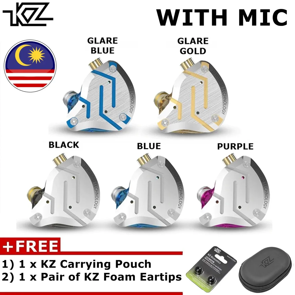 

KZ ZS10 PRO [5 Driver] Earphone Hybrid In Ear Headphone Headset IEM Handphone Music HIFI Gaming