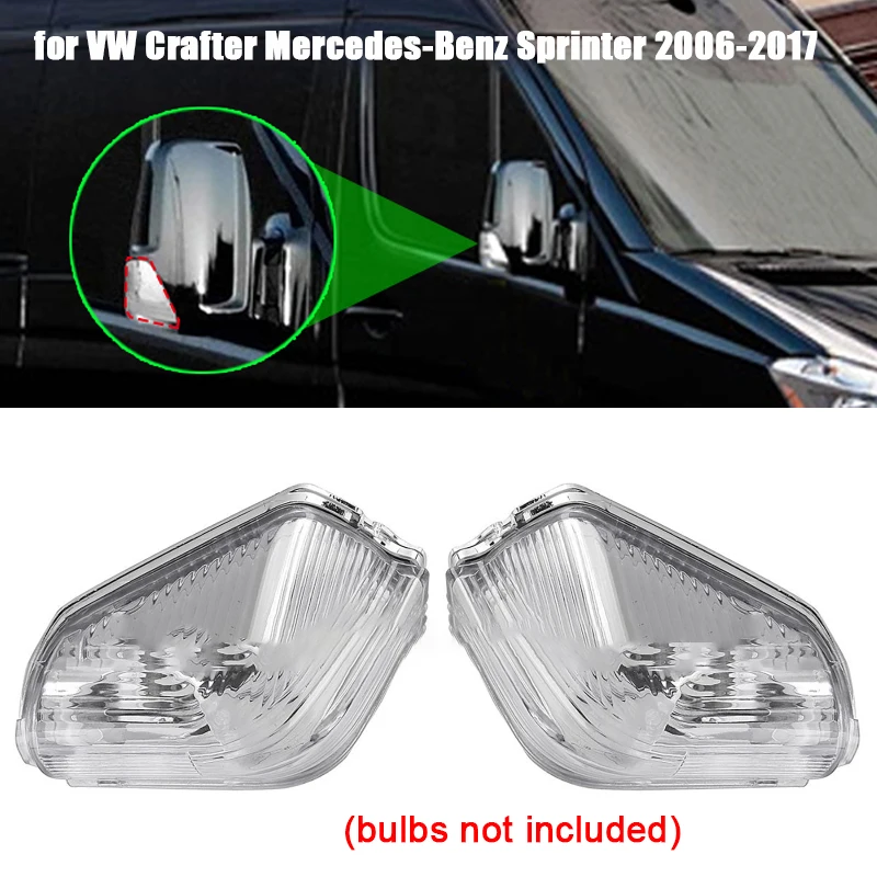 

Car Side Mirror Light Shell Rearview Mirror Signal Light Shell Cover Case for VW Crafter Mercedes Sprinter 2006-2017