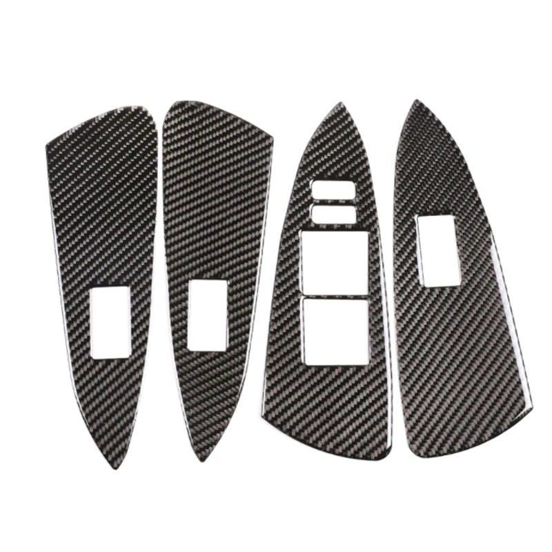 

Car Soft Carbon Fiber Door Armrest Panel Window Lift Switch Frame Cover Trim For Toyota Rav4 Rav 4 2006-2012