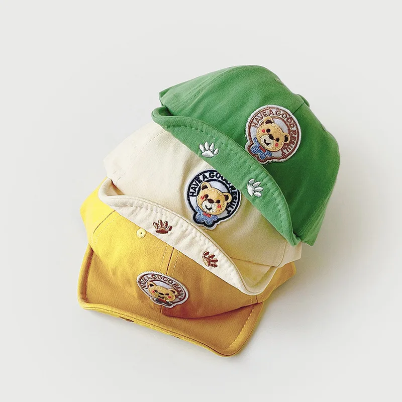 

Baby Hat Spring and Autumn Thin Section Cartoon Children's Soft Brim Peaked Cap Summer Sunscreen Sunshade Baby Baseball Cap