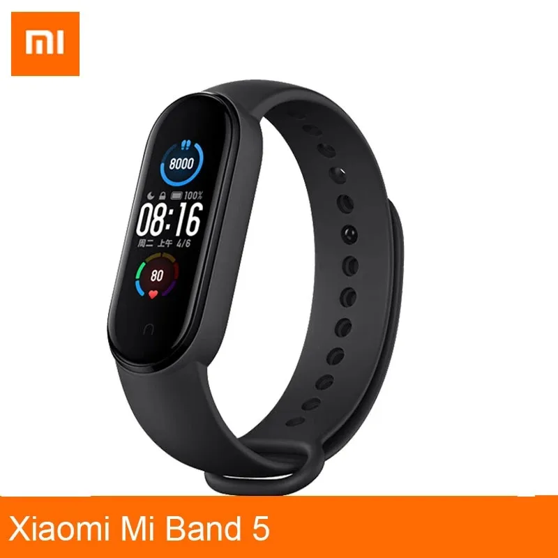 

Оригинальный Смарт-браслет Xiaomi Mi Band 5 Смарт-браслет Miband 5 фитнес-трекер Bluetooth спортивный водонепроницаемый смарт-браслет