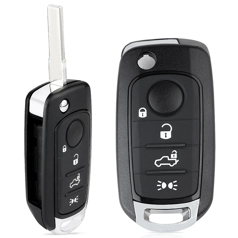 KEYECU 433.92MHz 4A / MQB48 Chip 2ADPXFI5AM433TX Flip Remote Car Key Fob for Fiat Tipo Toro 500X Crono Egea 2016+
