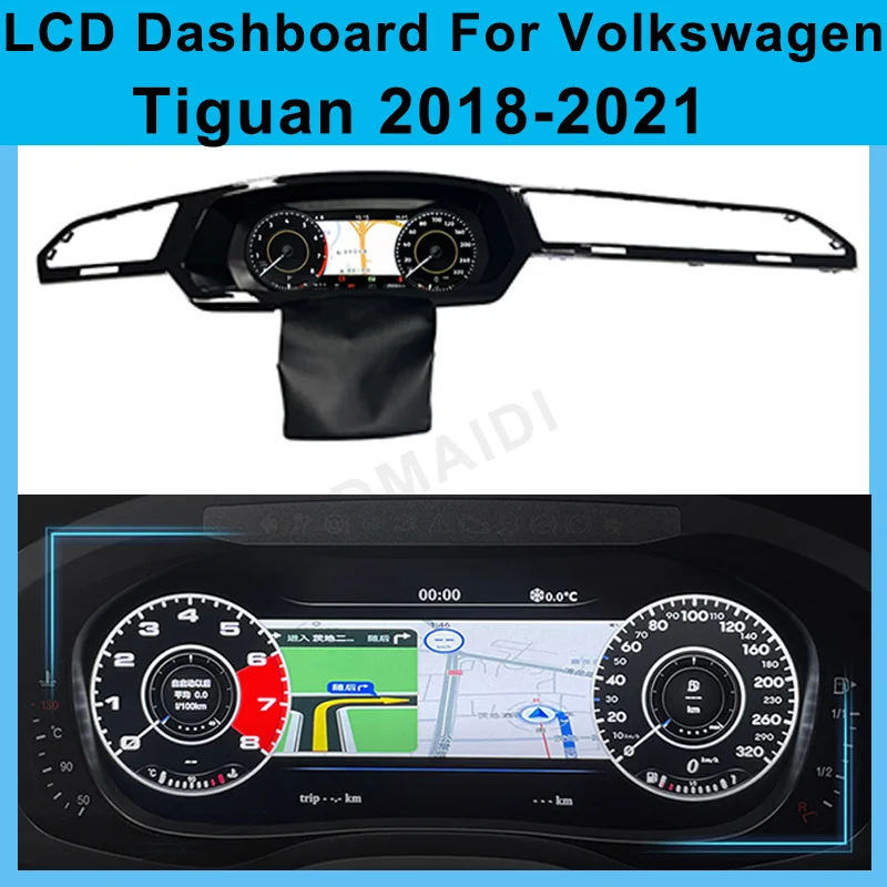Для VW Tiguan 2018-2021 Новейший автомобильный ЖК цифровой приборной панели виртуальный