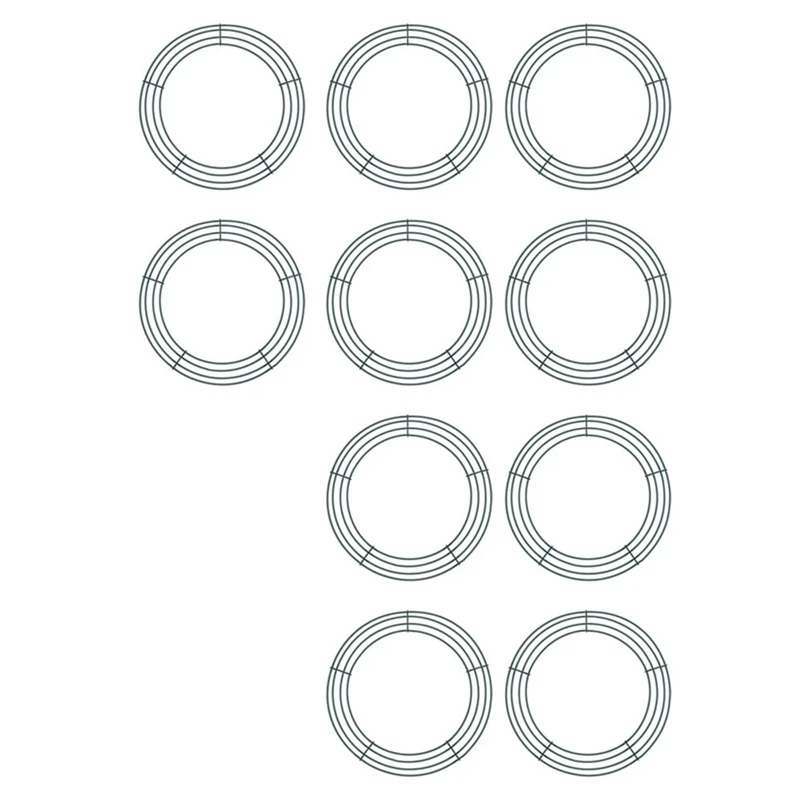 

10Pcs Christmas Metal Decoration Wreath Christmas Metal Wreath Ring Wedding Decorative Wreath Metal Wreath Frames Home
